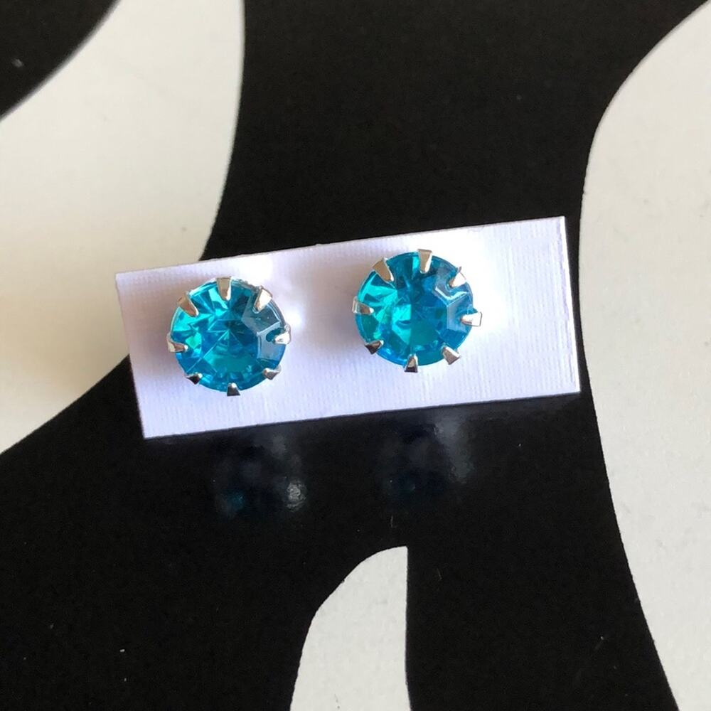 4 for $20 Light Blue and Silver Stud Earrings